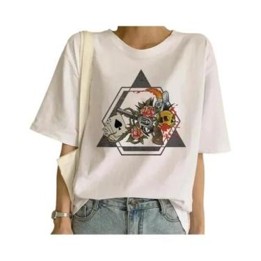 Imagem de Camiseta Feminina Guns N' Roses - Branca - Estilo Punk Rock, BR-M, Eu