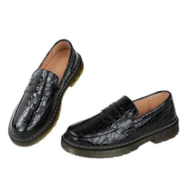 Imagem de CLAKBLRG Mocassins De Couro Femininos Leves Respiráveis, Calçados Sem Cadarço, Flexíveis, Confortáveis, Para Dirigir, Preto, 8 Eua