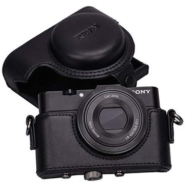 Imagem de Hargedis XEVN Sony RX100 Capa protetora de couro para câmera DSC-RX100 Mark II, III, IV, V, VI, VII M6 5A M3 com alça de ombro