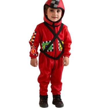 Imagem de Fantasia Infantil Piloto de Corrida com Capacete Estiloso - anjo da ma