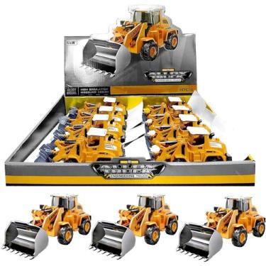 Imagem de Caixa 8 Trator Máquina Pá Carregadeira Lembrancinha Festa Infantil Sac