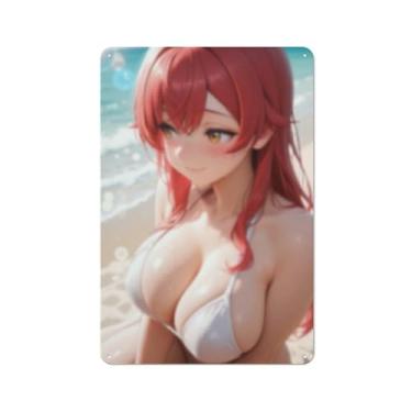 Imagem de Hot Sexy Anime Girl Poster Art Poster Tin Sign Vintage Wall Art Decoration Poster 20.3x30.5 cm, Aj007