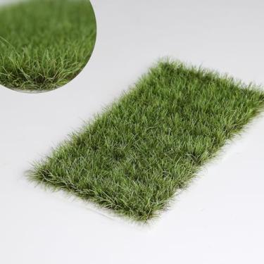 Imagem de 104 peças de diorama de 8 mm de altura - flores-grama modelo grama aglomerado primavera fresca verde claro estático-grama para modelo-trem-cenário-terreno de jogos de guerra, dioramas e artesanato DIY