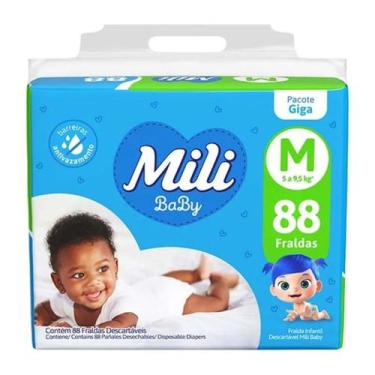 Imagem de Fralda Infantil Mili Baby Giga Tamanho M 88 Unid - MILI S/A