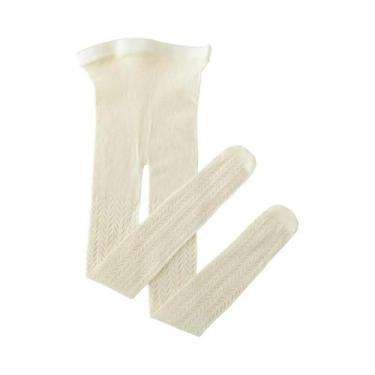 Imagem de Meias-calças De Malha De Algodão Branco Para Crianças, Meias Fofas Vin