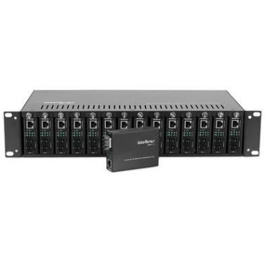 Imagem de Chassi Rack 19 Para Conversores De Mídia Intelbras Kx 1400 R