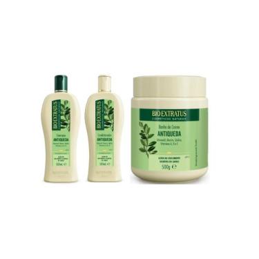 Imagem de Kit Jaborandi Antiqueda TRIO 500ml Bio Extratus (shampoo/condicionador