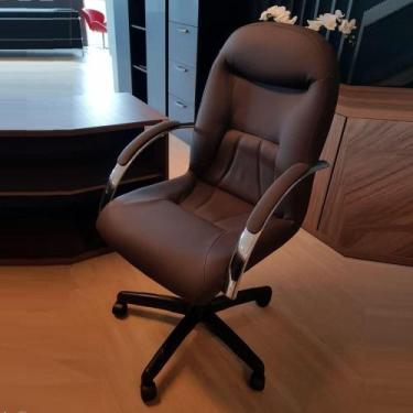 Imagem de Cadeira Escritório Giratória Presidente Marrom Comprealegre - COMPRE A