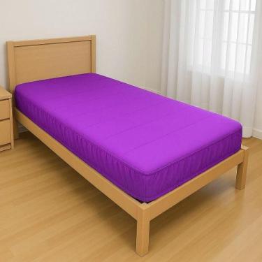 Imagem de Capa Protetora Impermeável Colchão Lençol Elástico Solteiro 88x188x20c