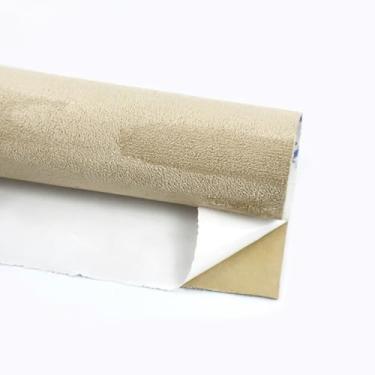 Imagem de Tecido De Camurça Autoadesivo 1 Peça - Reutilizável, Fácil De Cortar Para Painel De Porta De Carro, Projetos "faça Você Mesmo", 18 Cores E 7 Tamanhos (20x30cm-100x145cm)(Beige,20x145cm)