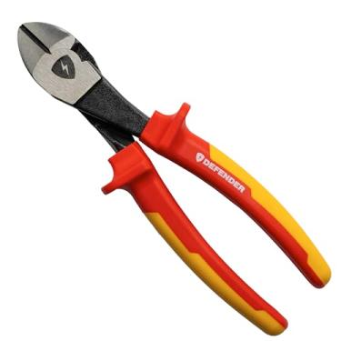Imagem de MEGAPRO Alicate DEFENDER | Certificado VDE de 1000 V | 21,6 cm de comprimento | Isolado | Ferramentas para eletricistas (cortadores diagonais)