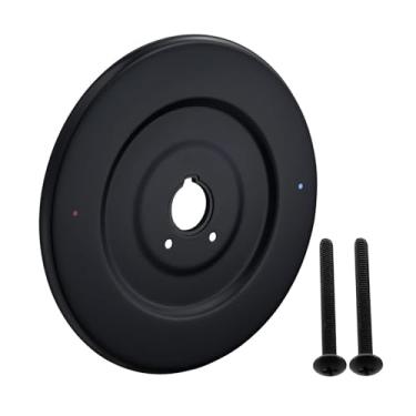 Imagem de KiBcsLic Placa de substituição de escudo resistente ao desgaste para torneiras de chuveiro e chuveiro Yub com alça única, vedação fácil de instalar para 16090, Preto