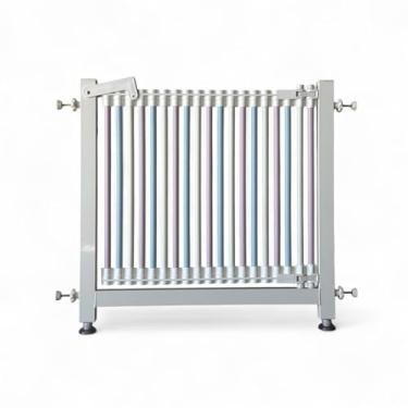 Imagem de Portão de Segurança 80cm Altura para Criança e Pet Ajustável 77cm a 83cm 87cm a 93cm 97cm a 103cm com Manípulo e Ventosas cores Variadas Proteção Forte Sem Furar(Branco, Azul e Rosa, 0,87cm à 0,93cm)