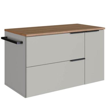 Imagem de Gabinete Para Banheiro 02 Portas 01 Gaveta 80cm Mel Arenas Proddy Mel