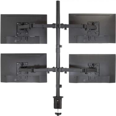 Imagem de Suporte 4 Monitores Articulado Gamer Tv Braço Mesa Bancada Estudio Podcast Completo Ajustavel Universal Luxo