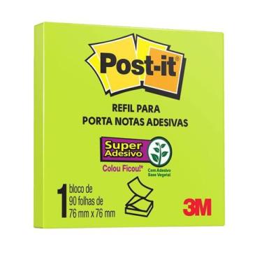 Imagem de Bloco adesivo 76x76 90 fls POST-IT 3M, Verde