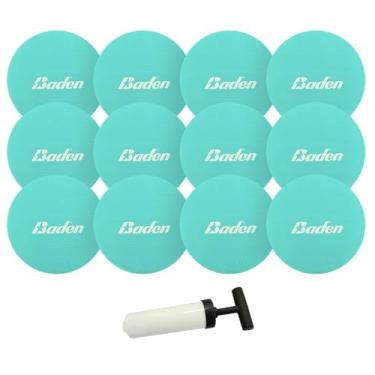 Imagem de Baden Pacote com 12 mini voleibol de 10 cm com bomba para presente de equipe, prêmio e piscina (azul)