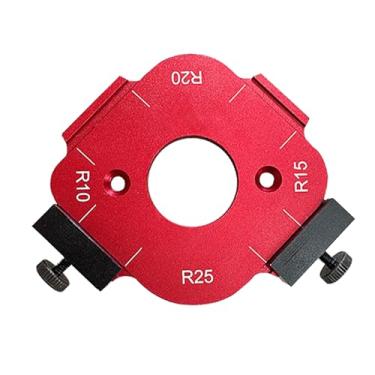 Imagem de ZAWELIYO Palmilha de roteador de modelo de rádio, 4 em 1 R10 R15 R20 R25 modelo de ângulo R de localizador rápido de liga de alumínio multifuncional para projetos de