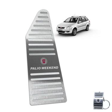 Imagem de Descanso de Pé Aço Inox Fiat Palio Weekend 2009 A 2020 Prata
