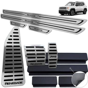 Imagem de Soleira Pedaleira Descanso Jeep Renegade Preto BR Automático