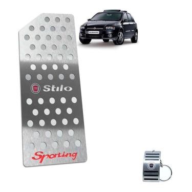Imagem de Descanso De Pé Em Inox Fiat Stilo Sporting 2007 A 2011 Prata