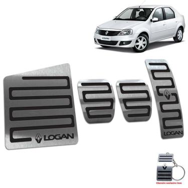 Imagem de Descanso + Pedaleiras Renault Logan 2011 A 2013 Preto