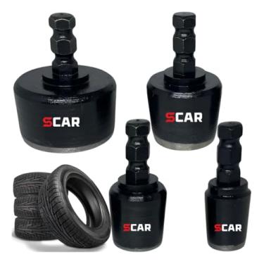 Imagem de Kit de Copos de Corte Vazadores Cônicos para Borracharia, Ferramentas Profissionais