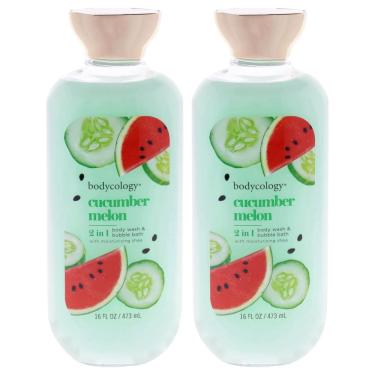 Imagem de Sabonete líquido e banho de espuma Bodycology Cucumber Melon 480 ml, pacote com 2 unidades