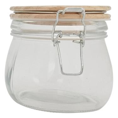 Imagem de Pote Hermetico de Vidro Mimo Style com Tampa de Madeira 500 ml