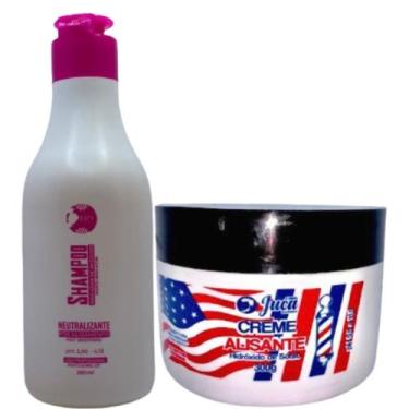 Imagem de Creme Alisante Black 300g Juca + Shampoo Neutralizante 300ml Juzy - Ju