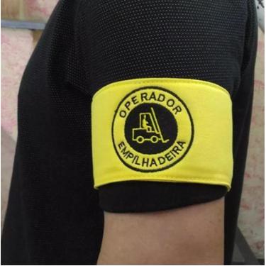 Imagem de Braçadeira de brim, modelo Operador de Empilhadeira, bordada - Conexão