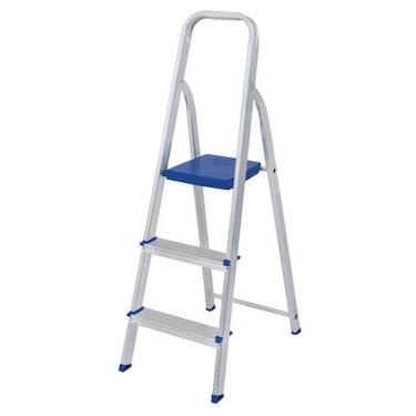 Imagem de Escada 3 Degraus Alumínio Mor 5101 Prata