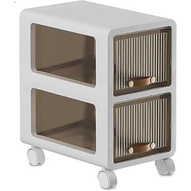 Imagem de Armário de banheiro estreito, armário de armazenamento independente para vaso sanitário, gaveta de grande capacidade, torre de armazenamento com rodízios, torre de cômoda estreita que economiza espaço