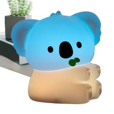 Imagem de Lâmpada de Silicone,Iluminação Ambiente com Koala para Decoração Quarto Crianças | Iluminação Ambiente Recarregável para Quarto Infantil Mesinha de Cabeceira Escritório