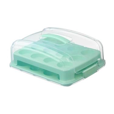 Imagem de Generic Recipiente para Bolo, Suporte Retangular, Caixa de Armazenamento, Transportador de Cupcakes para Casamento, Aniversário