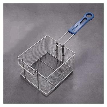 Imagem de Cesta de fritura de aço inoxidável para escumadeira de óleo de metal com filtro de malha fina, cesta de batatas fritas, adequada para armazenar óleo de fritura e cozinhar cesta de fritura (média)