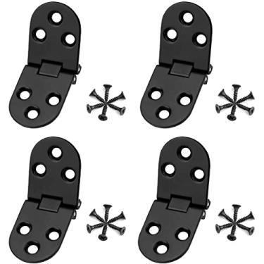 Imagem de 4 peças dobradiça de aba de liga de zinco dobradiça de mesa de bancada dobradiça oculta dobradiça dobrável para porta de bancada dobradiça de aba de mesa redonda
