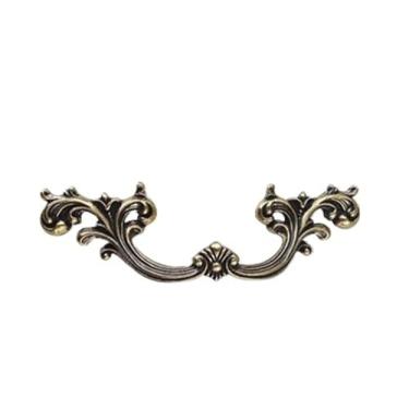 Imagem de CXYFQUUK Puxador de bronze vintage para móveis ferragens armários de cozinha maçanetas de gaveta de porta de guarda-roupa armário puxador de cômoda 2 peças (96 mm)