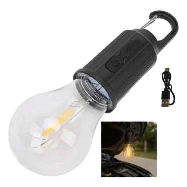 Imagem de Lampada LED Acampamento USB Recarregavel SOS Emergencia Pesca Ar Livre Passeio Gancho Portatil Resistente Eficiente