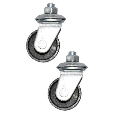 Imagem de KiBcsLic 1 par de rodas giratórias genéricas para macacos de piso, acessórios de fácil instalação para macacos de piso de 3 e 4 toneladas, Rosca 16mm