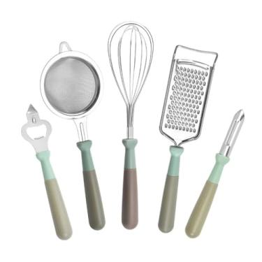 Imagem de WOTZOV Aparelhos de cozinha conjunto de utensílios de cozinha rede de cozinha escorredor batedor escova máquina de barbear ralador