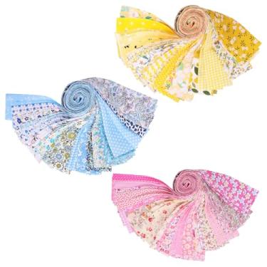 Imagem de 120 tiras de tecido de rolo de gelatina para estofamento 6,5 x 50 cm/2,55 x 19,6 polegadas rolo de gelatina de tecido de algodão para scrapbooking para cobertor tapete estofado decoração de casa