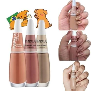 Imagem de Kit 10 Esmaltes Impala Vira Lata Caramelo Tons Marrom Chocolate Nude Terrosos (3 Esmaltes)