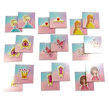 Imagem de Jogo da Memória Infantil Princesas 40 Peças em MDF