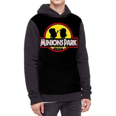 Imagem de Moletom Com Capuz Minions Park Jurassic Park Ref:712 - smoke, Preto, G