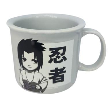 Imagem de Clube Comix Caneca Cilíndrica de Porcelana Licenciada Naruto Sasuke Chibi - Azul e Rosa, 1 ML