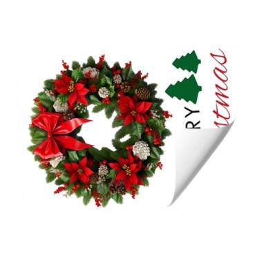 Imagem de Ｂｅｓｇａ Adesivo de parede de guirlanda de Natal faça você mesmo, exclusivo, leve, versátil, moderno, papel de parede de Natal para fundo de janela e