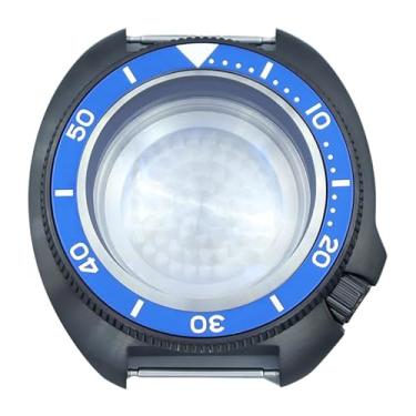 Imagem de FEIYASHI Caixa de relógio preta de aço inoxidável de mergulho luxuosa de 44 mm, vidro de safira, à prova d'água, 100 m, para NH35 NH36/34, peça de relógio com movimento, Anel Chapter 3 preto escuro