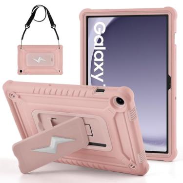 Imagem de DETUOSI Capa para Samsung Galaxy Tab A9+/A9 Plus 11 polegadas 2024/2023 (SM-X210/X216/X218), capa resistente à prova de choque resistente para Galaxy Tab A9 Plus com suporte e alça de ombro