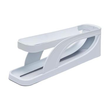 Imagem de Organizador De Ovos Para Geladeira Com Dispenser Rolante | Capacidade Para 30 Ovos(DISPENSER DESLIZANTE - BRANCO)